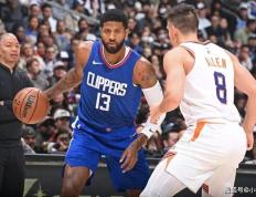 【168体育】NBA常规赛：快船主场大胜太阳，乔治25+7哈登19+10杜兰特空砍30分