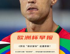 【168sports】欧洲杯早报：C罗“埋伏营销”被禁赛？ 欧足联再现双标现场？