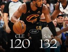 NBA常规赛：骑士109-95送开拓者5连败,米切尔34+6,小莫布里21+12