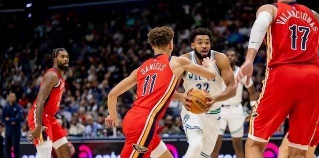 NBA常规赛森林狼逆转鹈鹕，唐斯29+6+9 准绝杀 爱德华兹23分