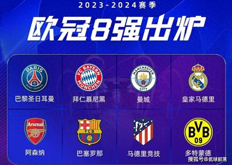 【168sports】欧冠8强对阵抽签：曼城大战皇马，阿森纳遭遇拜仁，巴萨PK巴黎