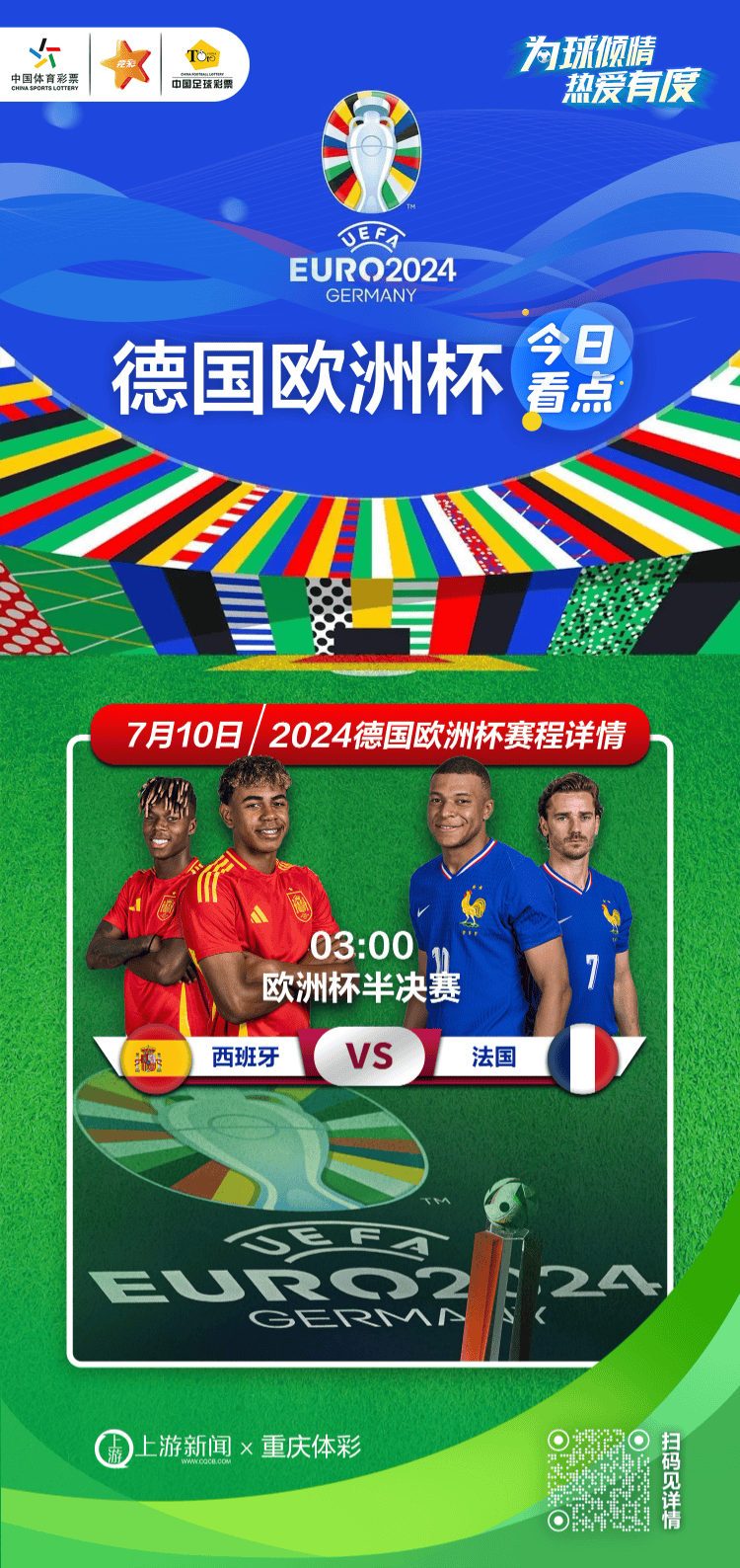 【168sports】重庆体彩·欧洲杯前瞻｜西班牙对阵法国，矛利还是盾坚？